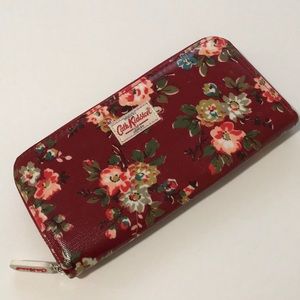 Cath Kidston rosy red zippered wallet